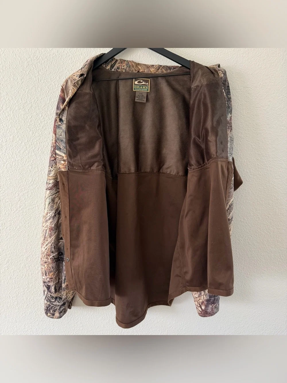 Drake Waterfowl EST EqWader Button Up Two Tone Shirt Color Blades 2XL Hunting